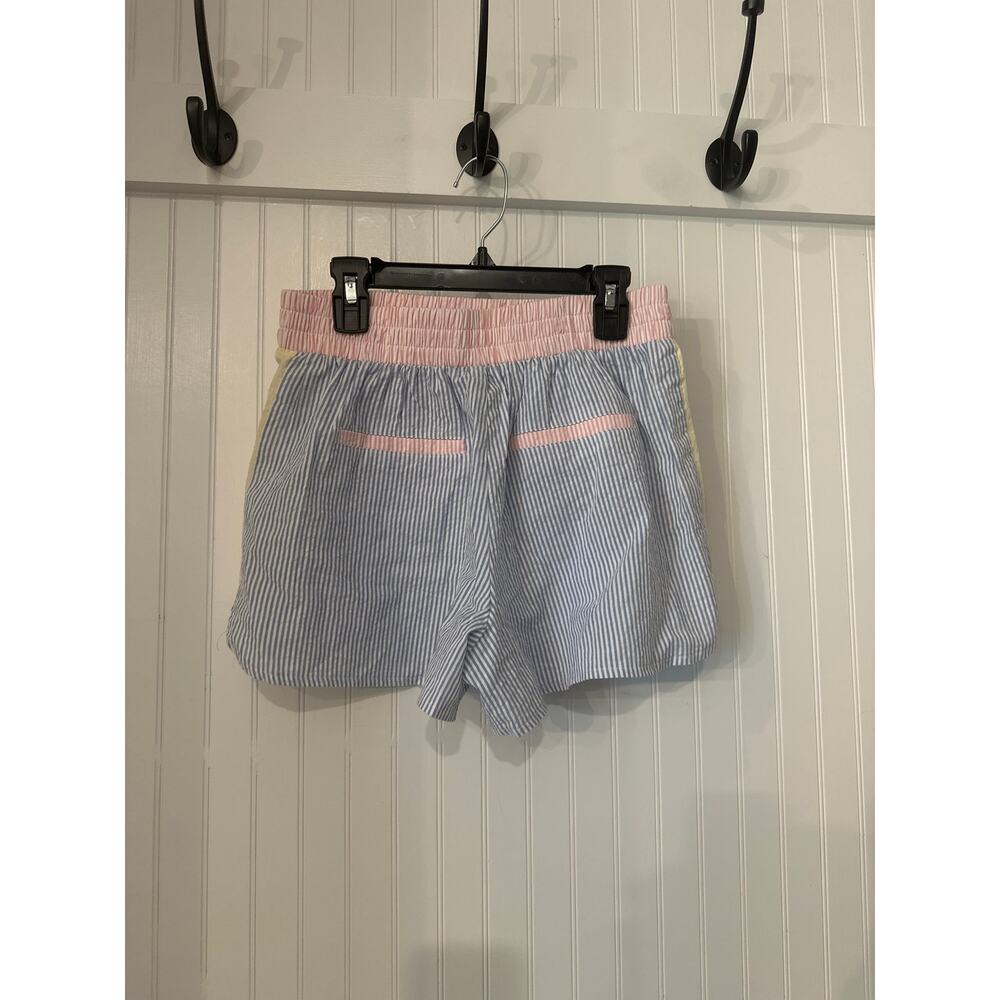 Forever 21 Seersucker Colorblock Women's Shorts Pastel Stripe Multicolor Small - Picture 2 of 4